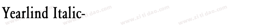 Yearlind Italic字体转换
